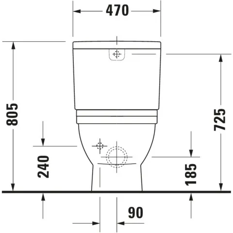 Stand-WC Big Toilet Starck 3 740 mm Tiefspüler,f.SPK,Abg.Vario,weiß,HYG