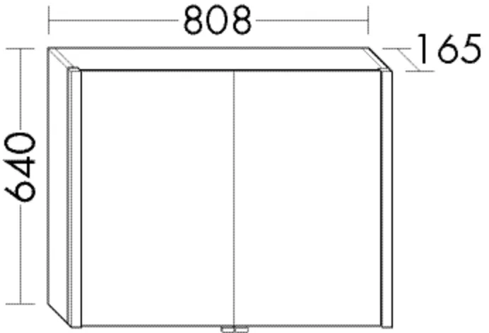 Spiegelschrank Sys30 von burgbad - beidseitig verspiegelt, LED-Beleuchtung mit Kalt-/Warmweiß und Dimmfunktion, Anthrazitgrau, H. 640 mm, B. 808 mm, T. 165 mm