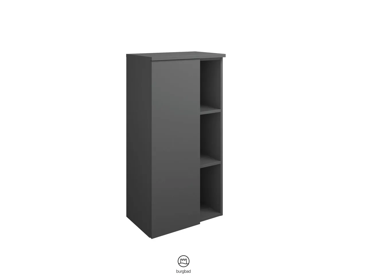 burgbad Hochschrank „Orell“ 540 × 980 × 360 mm in Nussbaum Dekor Samt