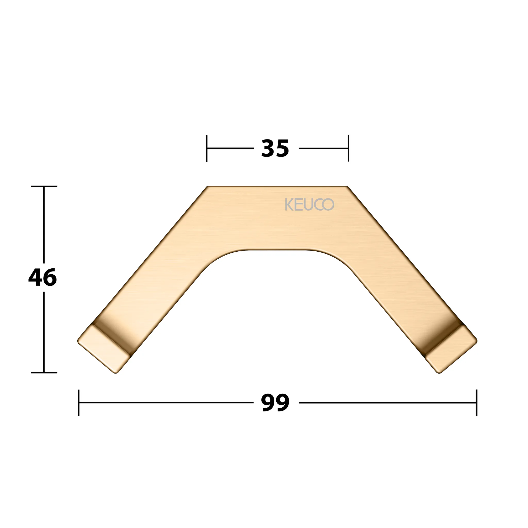 KEUCO EDITION 11 Handtuchhaken doppelt Messing gebürstet KEUCO EDITION 11 Handtuchhaken doppelt Messing gebürstet