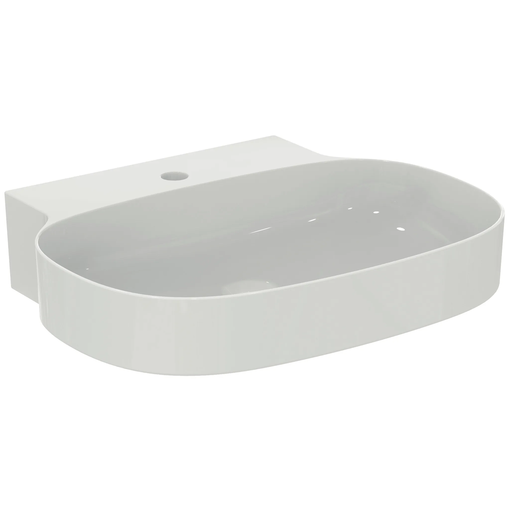 Waschbecken „Linda-X“ 60 × 50 × 13,5 cm, Hahnlochposition mittig in Weiß Waschbecken „Linda-X“ 60 × 50 × 13,5 cm, Hahnlochposition mittig in Weiß