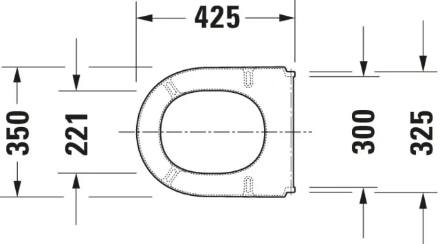 Duravit WC-Sitz „Starck 3“ 37 × 43,6 × 3,8 cm in, Scharniere Edelstahl Duravit WC-Sitz „Starck 3“ 37 × 43,6 × 3,8 cm in, Scharniere Edelstahl