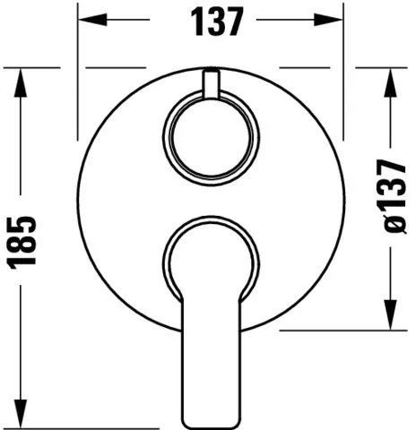 D-Code Einhebel-Wannenmischer UP Set Keramikmischsystem, Chrom HG
