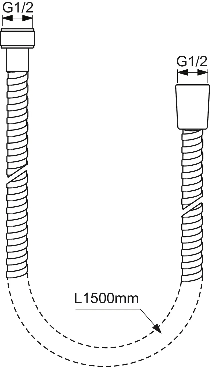 Ideal Standard Idealrain Brauseschlauch BF150AA, 1500mm, Metallflex, Chrom Ideal Standard Idealrain Brauseschlauch BF150AA, 1500mm, Metallflex, Chrom