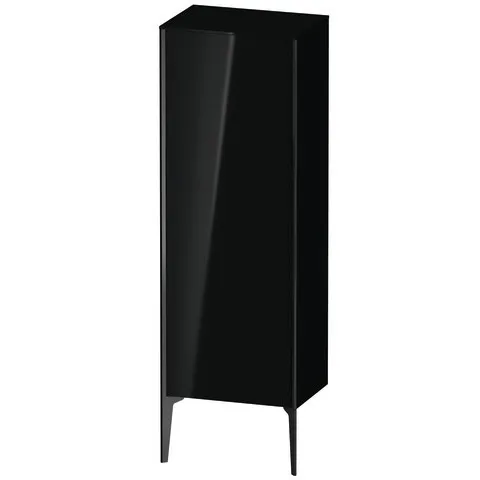 Duravit Halbhochschrank „XViu“ 50 × 133 × 36 cm in Schwarz Hochglanz