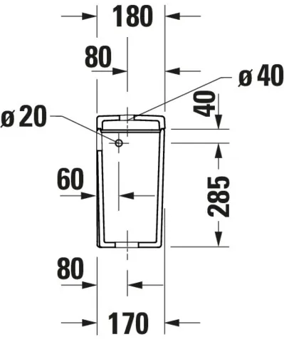 Spülkasten „D-Neo“ 39,5 × 36 × 18 cm Spülkasten „D-Neo“ 39,5 × 36 × 18 cm