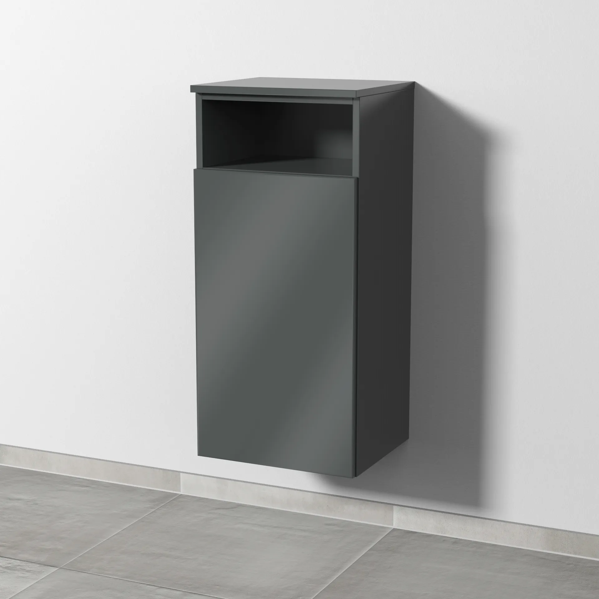 Sanipa Mittelschrank „3way“ 400 × 850 × 345 mm Anschlag links, in Anthrazit (glanz), Anschlag links