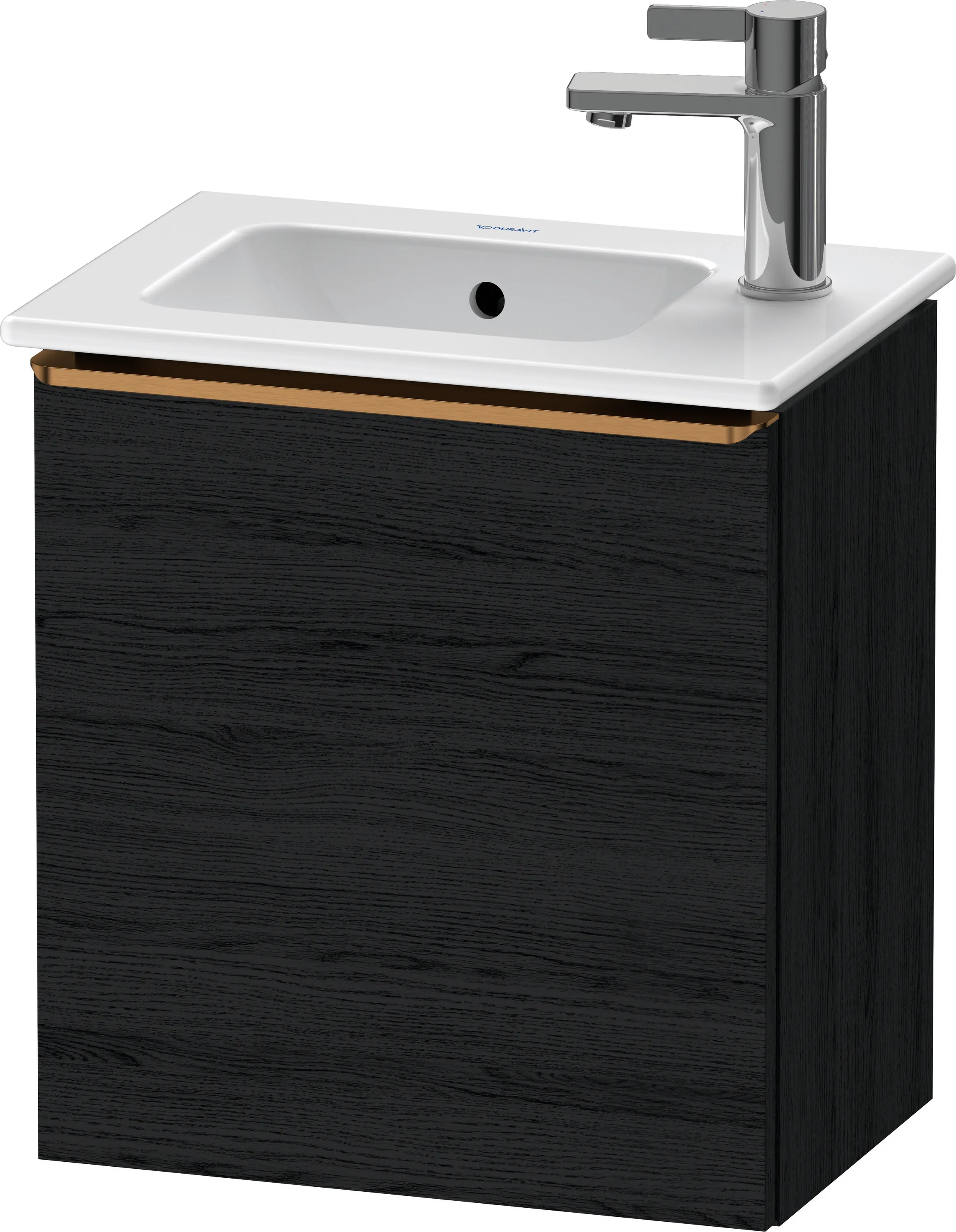 Duravit Waschtischunterschrank wandhängend „D-Neo“ 41 × 44 × 27,4 cm Eiche Schwarz