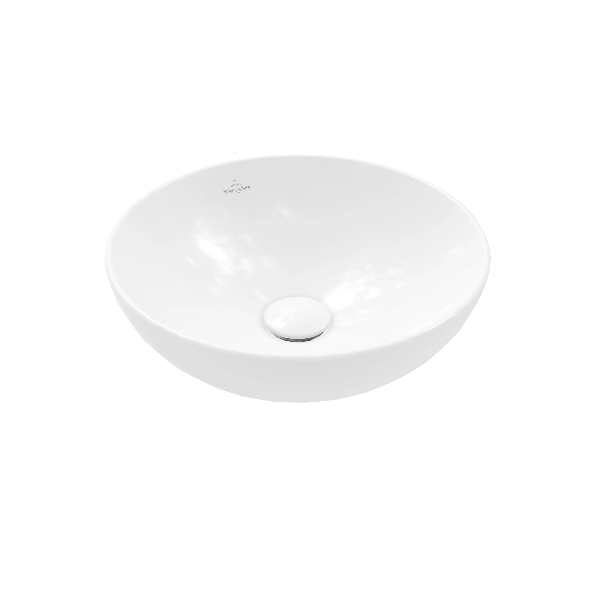 Villeroy & Boch Aufsatzwaschtisch aus TitanCeram „Loop & Friends“ ⌀ 380 mm, ohne Hahnlochbohrung in Weiß Alpin Villeroy & Boch Aufsatzwaschtisch aus TitanCeram „Loop & Friends“ ⌀ 380 mm, ohne Hahnlochbohrung in Weiß Alpin