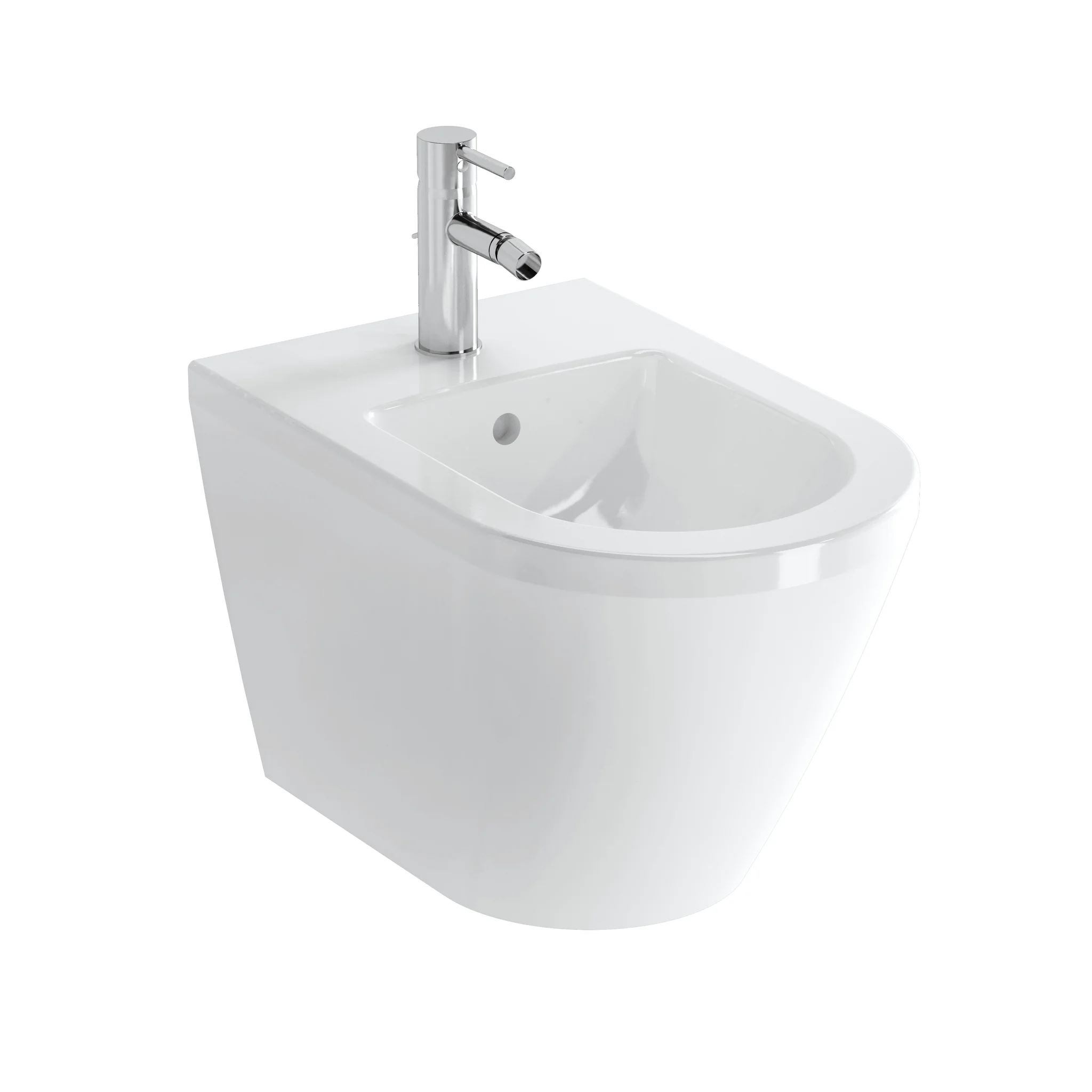 VitrA Integra Wand-Bidet, 355 x 540 mm, Weiß Hochglanz, verdeckte Befestigung V-Fit 2.0
