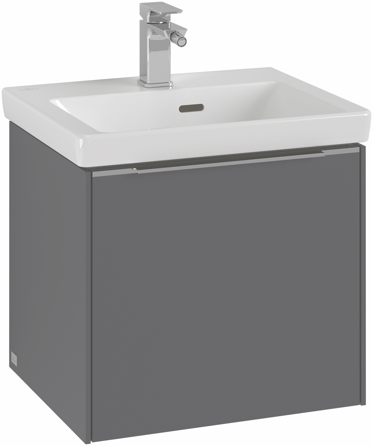 Villeroy & Boch Waschtischunterschrank „Subway 3.0“ für Schrankwaschtisch 47,3 × 42,9 × 40,8 × 40,8 cm in 1 Auszug, Waschbecken mittig, mittig