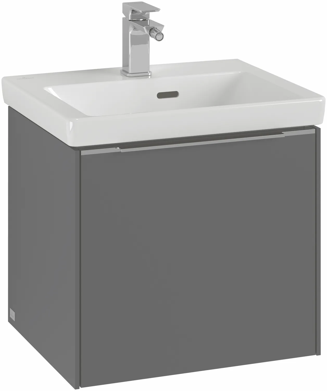 Villeroy & Boch Waschtischunterschrank „Subway 3.0“ für Schrankwaschtisch 47,3 × 42,9 × 40,8 × 40,8 cm 1 Auszug, Waschbecken mittig, mittig