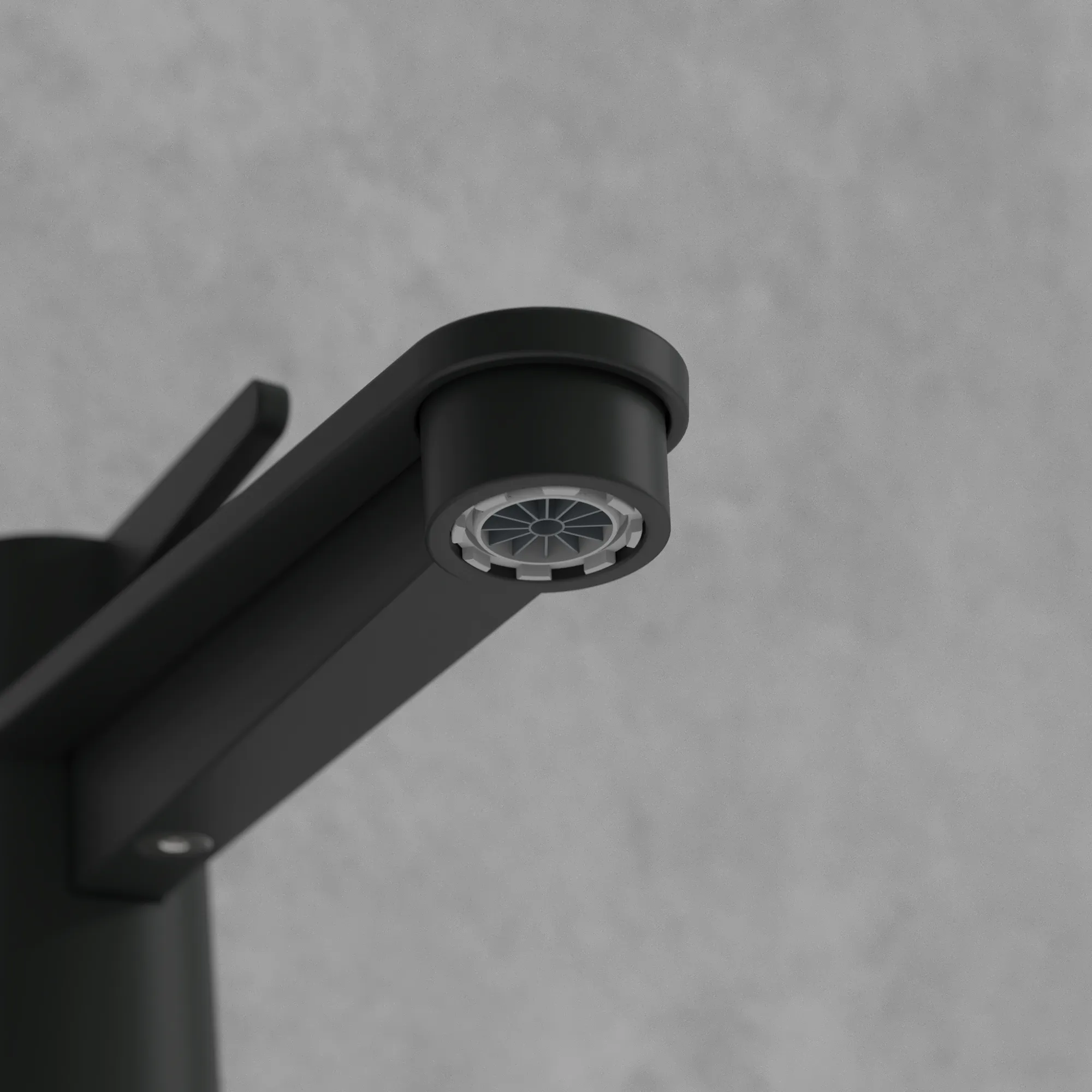 Einhand-Waschtischarmatur „Conum“ 16,5 cm Ausladung 129 mm in Matt Black