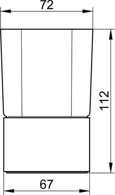 Elegance 11650019001 Glashalter Tischmodell mit Echtkristall-Glas verchromt