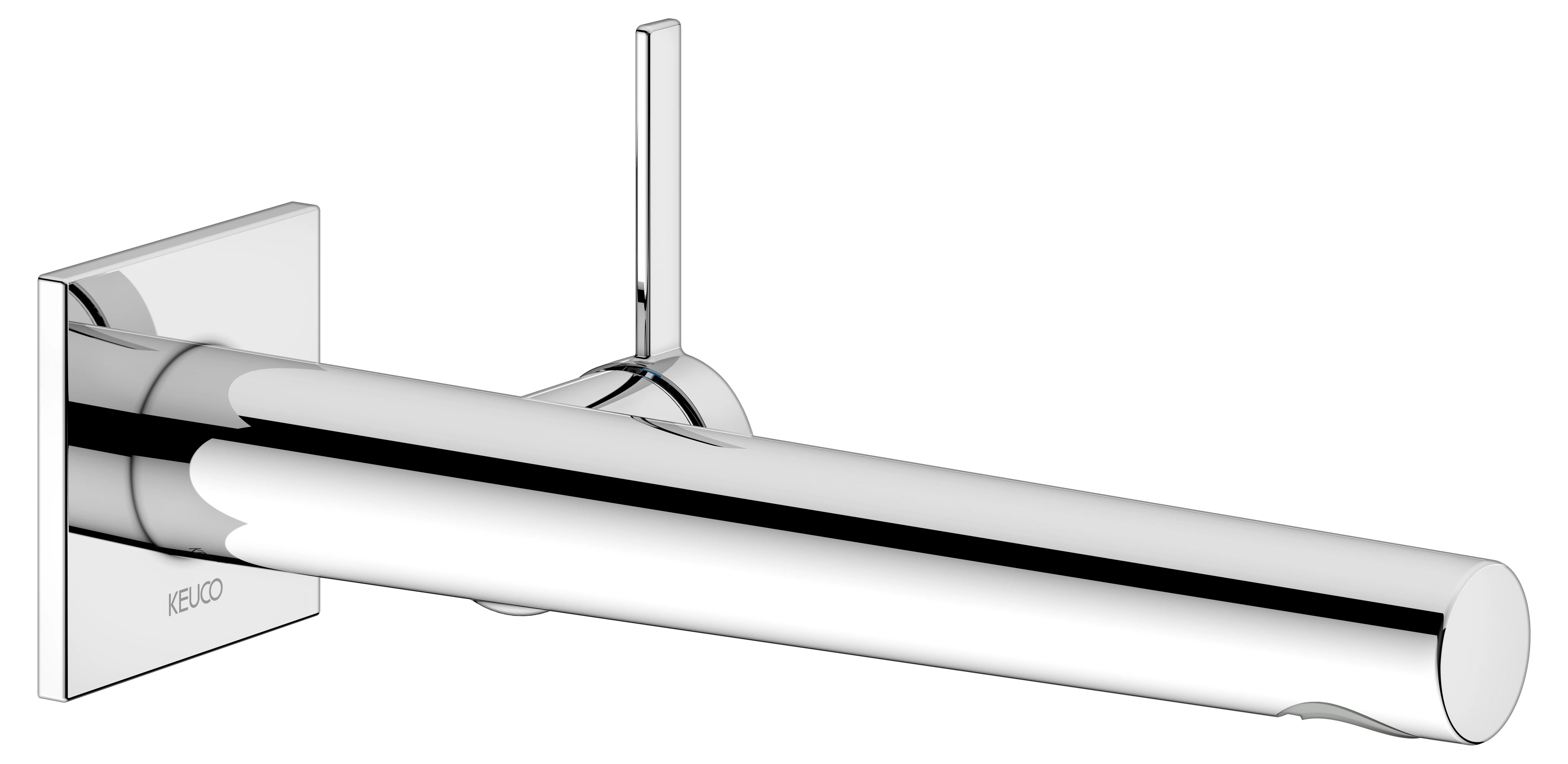 KEUCO IXMO Einhebel-Waschtischmischer Unterputz 1 Loch IXMO Pure für Wandmontage, eckig Ausladung 243 mm/IXMO Pure verchromt