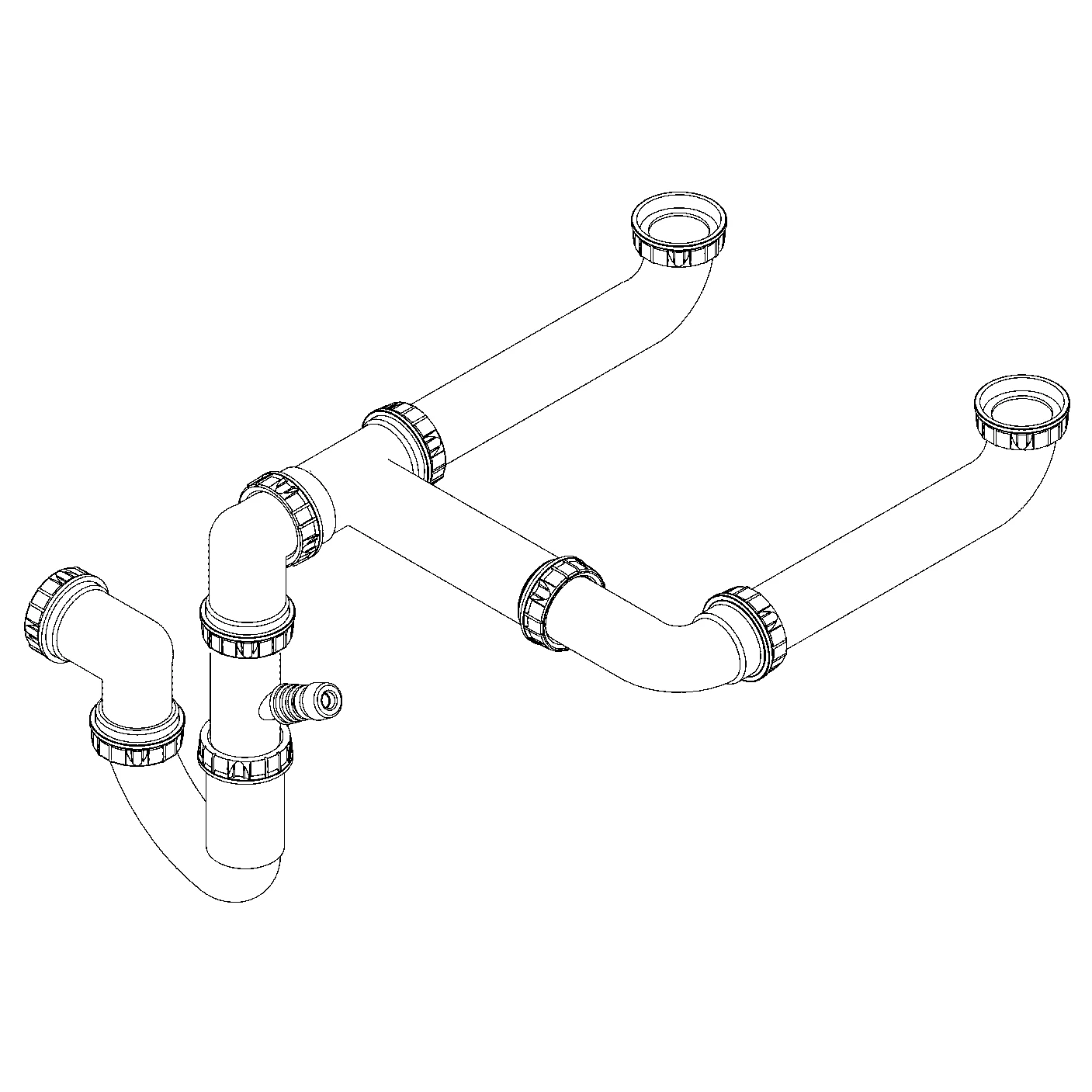 Siphon 42618, für Küchenspülen
