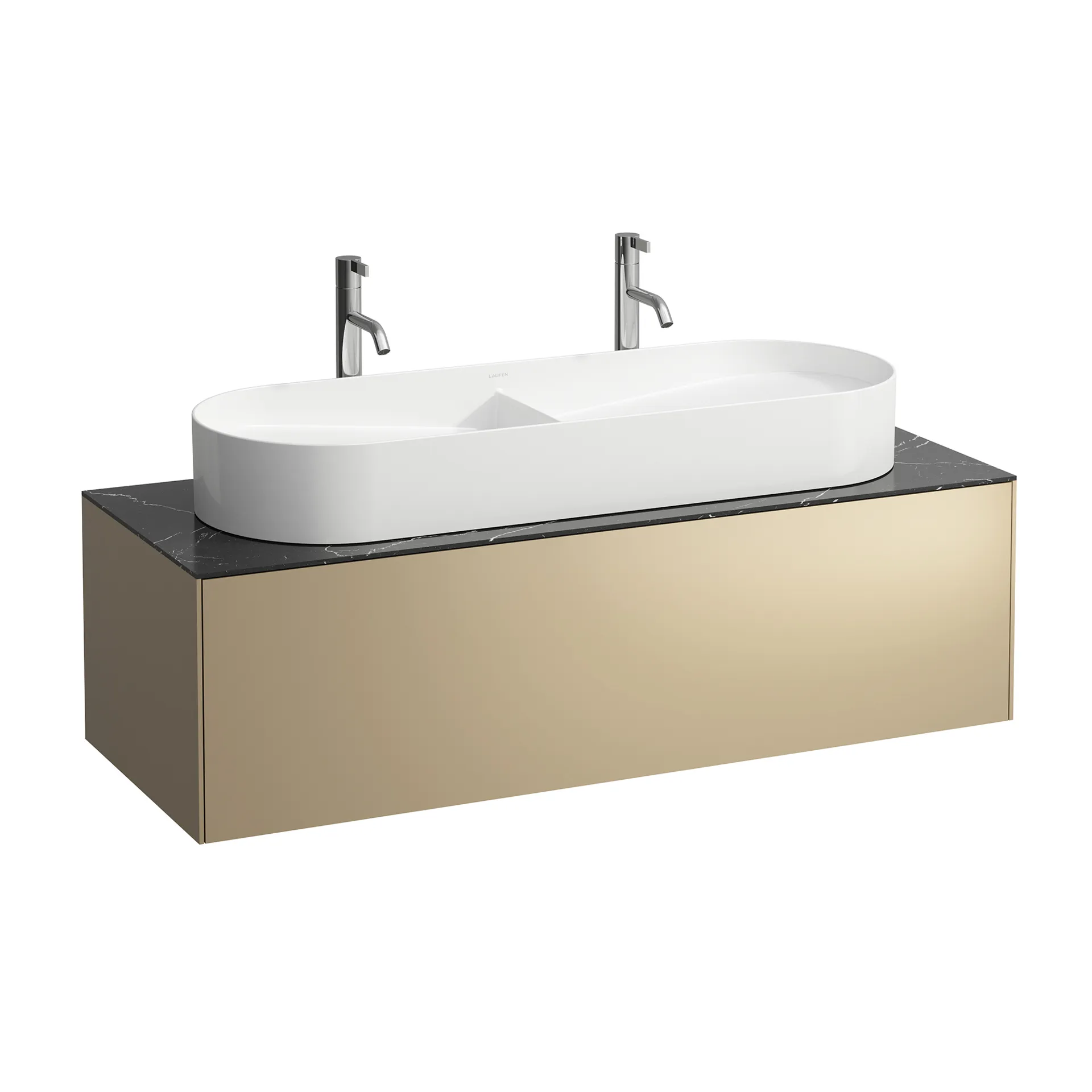 Laufen Waschtischunterbau „SONAR“ 455 × 340 × 1175 mm Gold