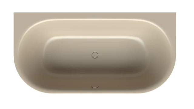 Bette BetteSilhouette Badewanne Lux Oval I Silhouette, 1900 x 950 mm, Sand, glasierter Titan-Stahl, 2-Sitzer, Randhöhe 575 mm