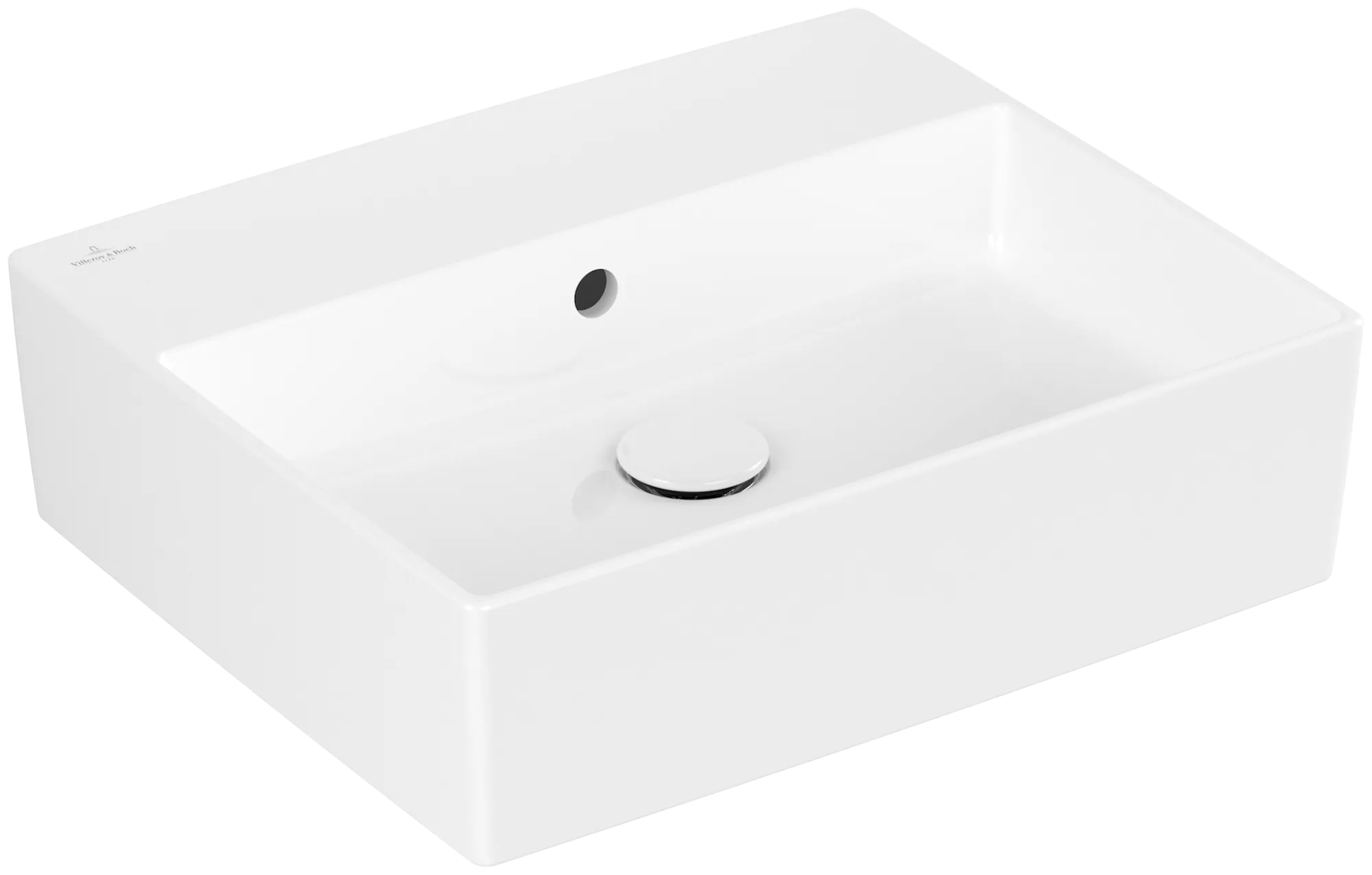 Villeroy & Boch Aufsatzwaschtisch aus TitanCeram „Memento 2.0“ 498 × 420 × 139 mm, ohne Hahnlochbohrung in Weiß Alpin Villeroy & Boch Aufsatzwaschtisch aus TitanCeram „Memento 2.0“ 498 × 420 × 139 mm, ohne Hahnlochbohrung in Weiß Alpin