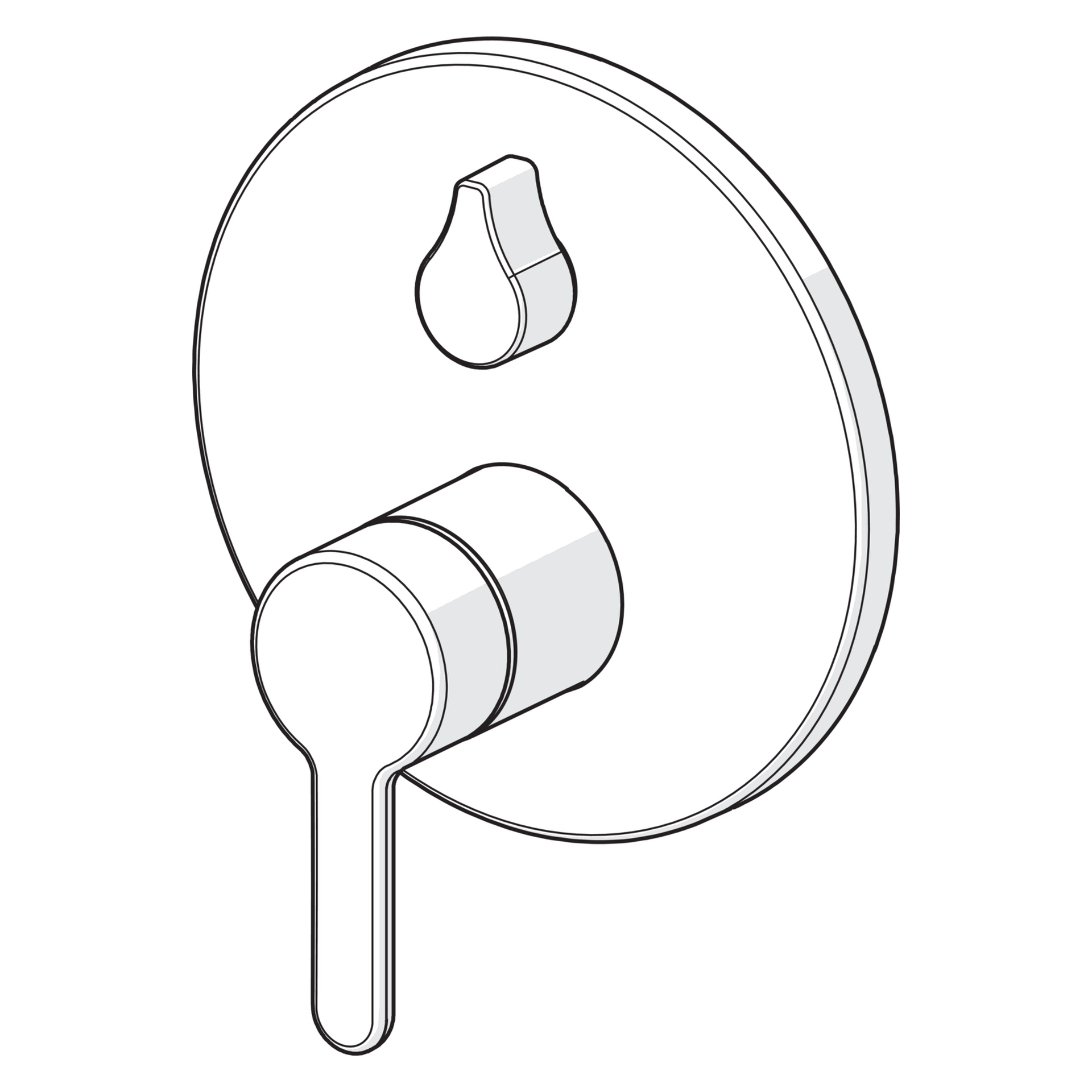 HA Einhebelmischer Fertigmontageset für Wanne/Brause HANSADESIGNO Style 8111 Rosette rund mit Sicherungseinrichtung