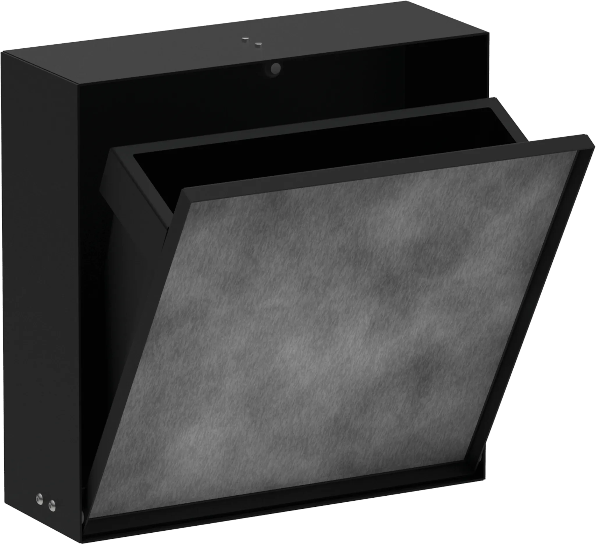 Hansgrohe XtraStoris Rock Einbau Abfalleimer mit befliesbarer Tür, 300⁄300⁄100, Mattschwarz Hansgrohe XtraStoris Rock Einbau Abfalleimer mit befliesbarer Tür, 300⁄300⁄100, Mattschwarz