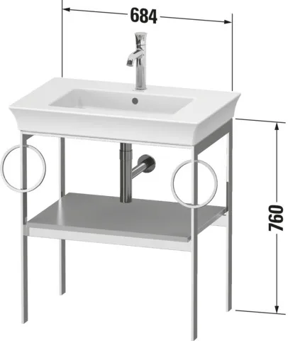 Duravit Konsole „White Tulip“ in Weiß Seidenmatt