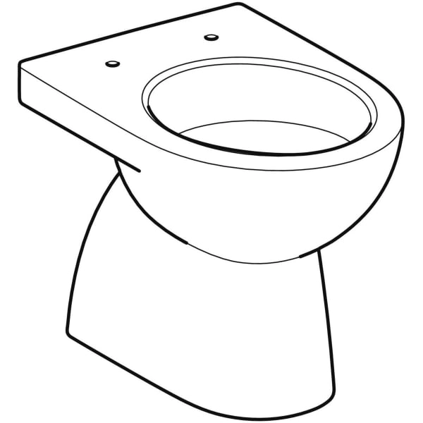 Stand-Tiefspül-WC „Renova“ 35 × 40 × 53,5 cm in weiß alpin, mit Spülrand Stand-Tiefspül-WC „Renova“ 35 × 40 × 53,5 cm in weiß alpin, mit Spülrand