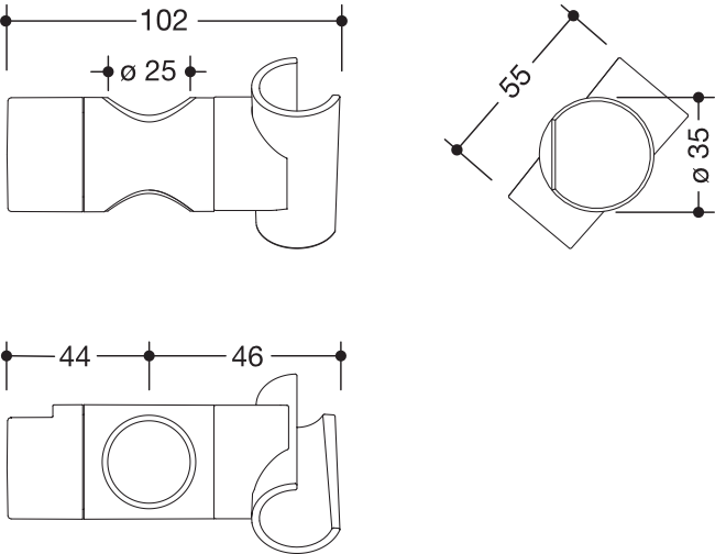 Halter für Handbrause „System 900“