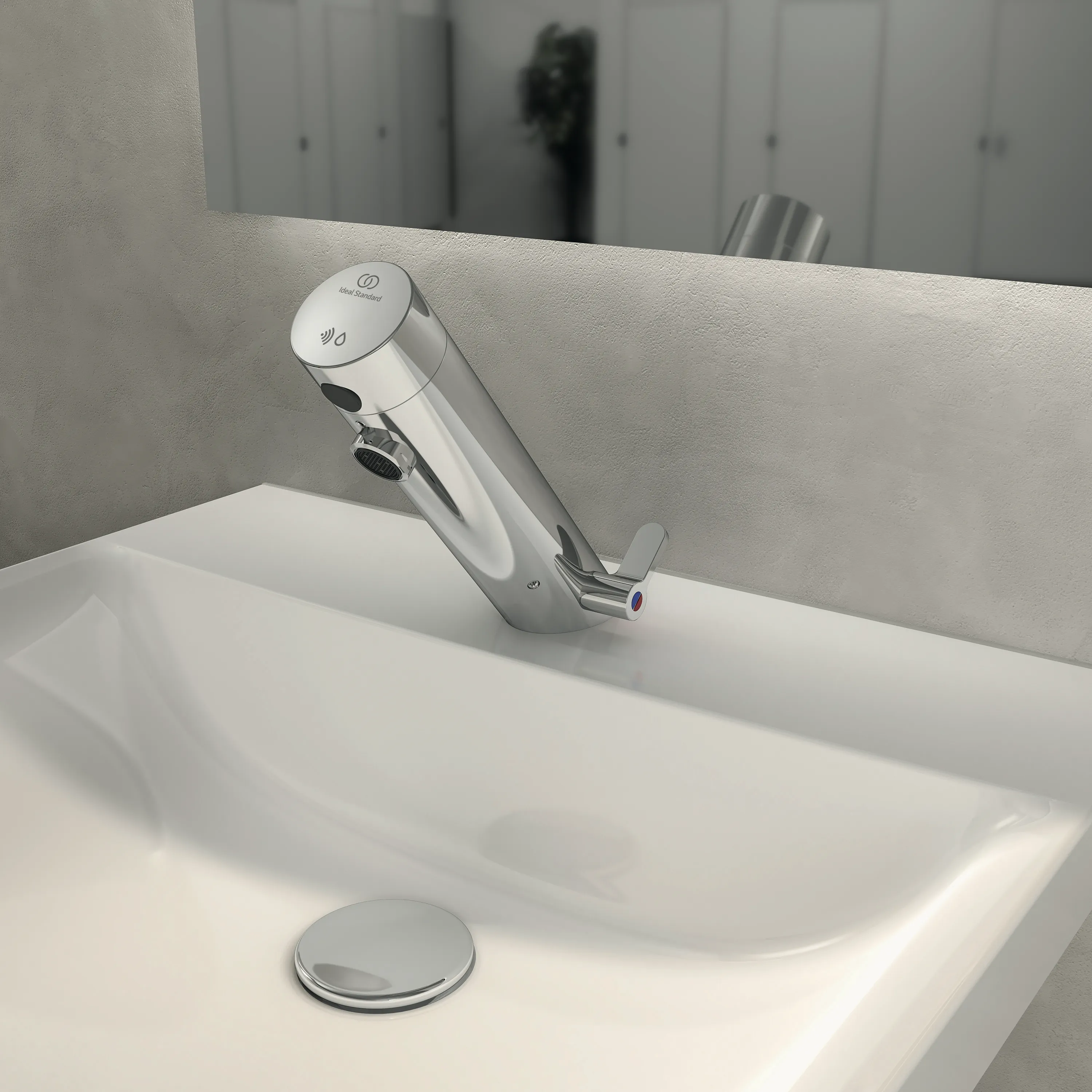 Ideal Standard Sensor-Waschtischarmatur Sensorflow mit Mischung, Ausladung 120mm, Chrom Ideal Standard Sensor-Waschtischarmatur Sensorflow mit Mischung, Ausladung 120mm, Chrom