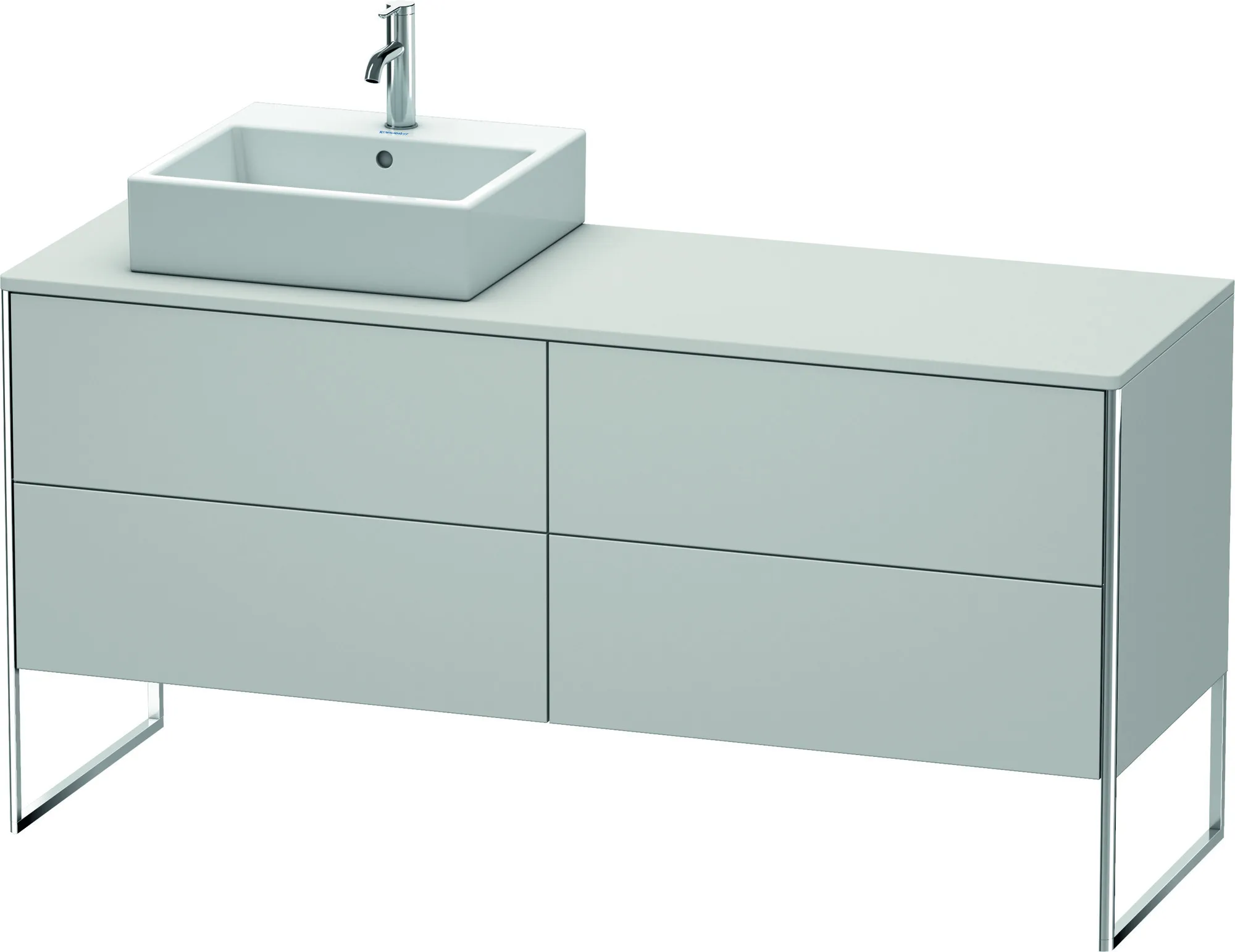 Duravit Waschtischunterschrank bodenstehend „XSquare“ 160 × 77,8 × 54,8 cm Nordic Weiß Seidenmatt Duravit Waschtischunterschrank bodenstehend „XSquare“ 160 × 77,8 × 54,8 cm Nordic Weiß Seidenmatt