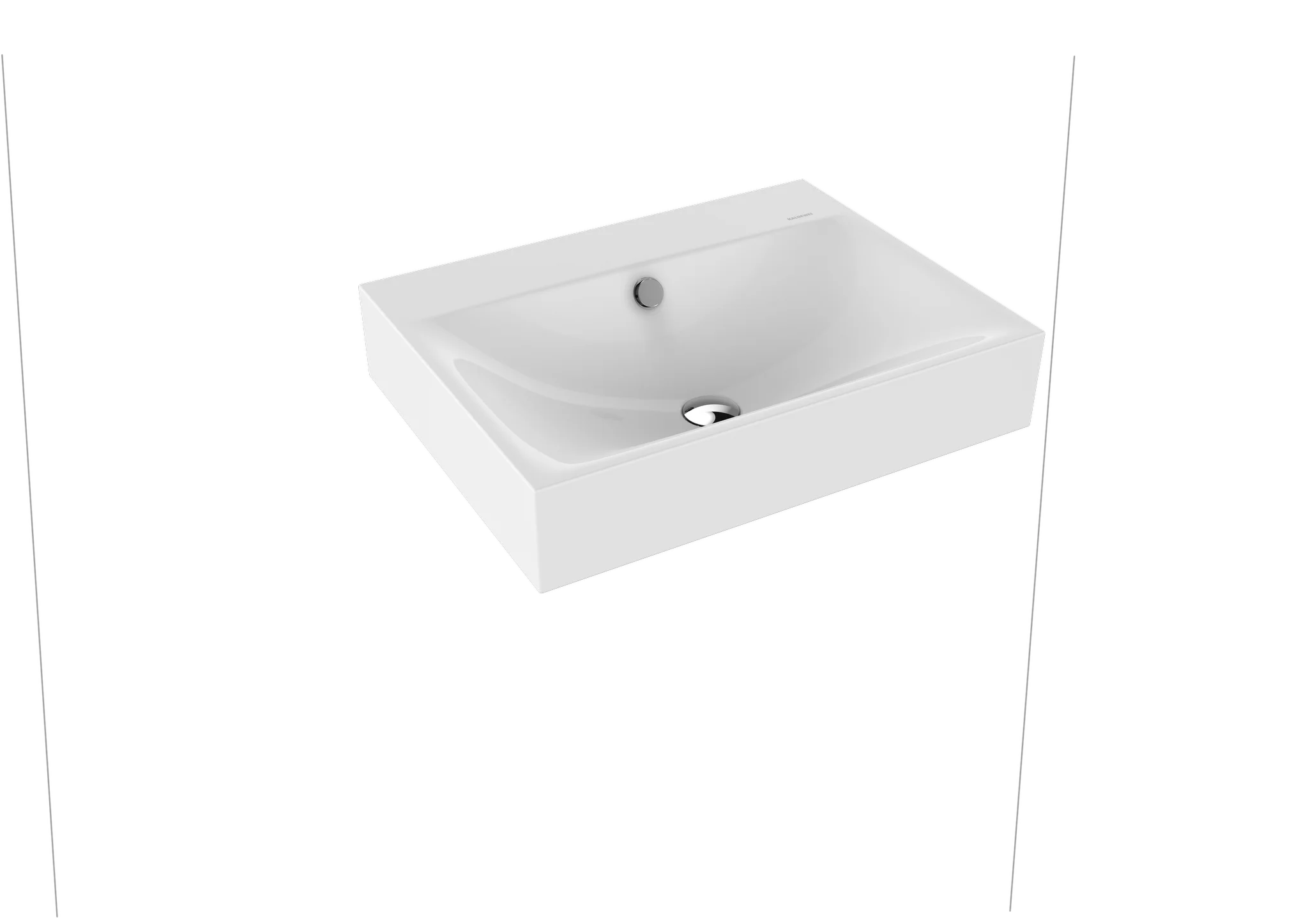 Kaldewei SILENIO Wandwaschtisch, alpinweiß, Perl-Effekt, 600x460 mm, mit Überlauf, chrom Kaldewei SILENIO Wandwaschtisch, alpinweiß, Perl-Effekt, 600x460 mm, mit Überlauf, chrom