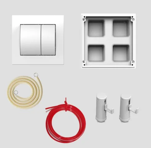WC-Betätigung 2V pneumatisch, weiß WC-Betätigung 2V pneumatisch, weiß