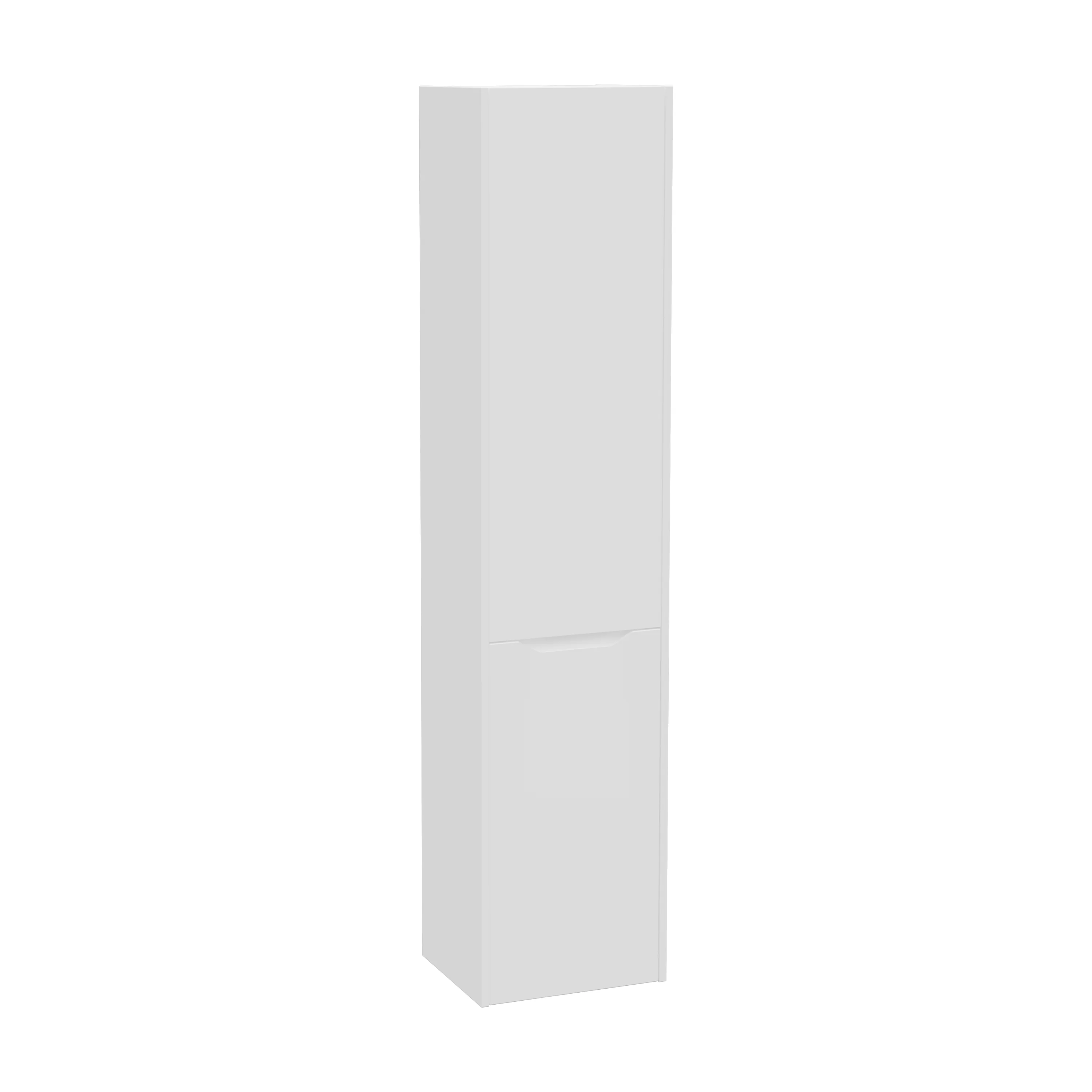 New Integra Square Hochschrank mit Wäschekorb 40 x 35 x 180 cm (BxTxH) Türanschlag rechts Weiß Matt