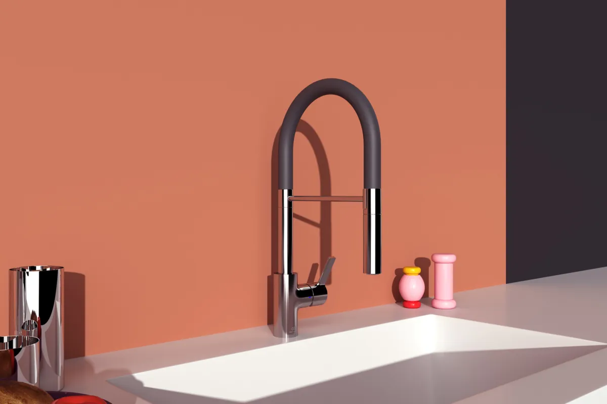 Küchenarmatur Gusto Ausladung 225mm Semi-Pro 2-Funktionsbrause Brushed Gold Küchenarmatur Gusto Ausladung 225mm Semi-Pro 2-Funktionsbrause Brushed Gold