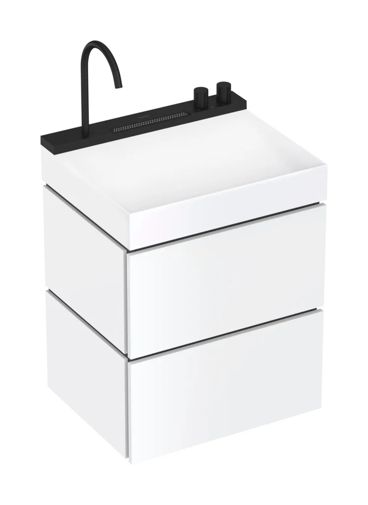 Hansgrohe Waschtischunterschrank Xilesa E, Mattweiß, 580 x 470 mm, 2 Schubkästen PushOpen, SoftClose, Wandmontage Hansgrohe Waschtischunterschrank Xilesa E, Mattweiß, 580 x 470 mm, 2 Schubkästen PushOpen, SoftClose, Wandmontage