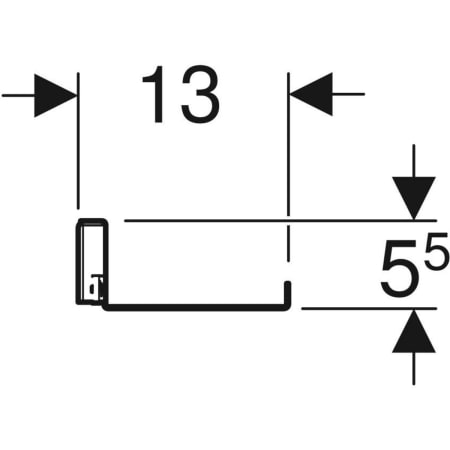 Geberit Ablage „iCon“, Befestigung verdeckt Geberit Ablage „iCon“, Befestigung verdeckt
