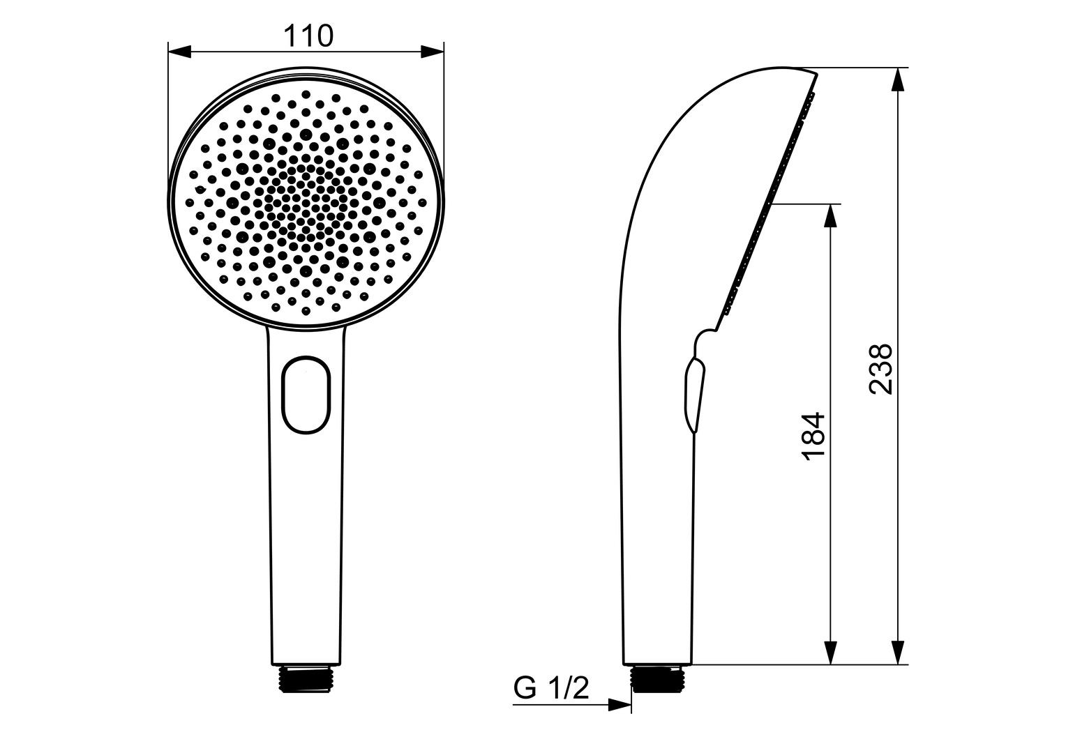 Handbrause AURELIA 4733 3-strahlig d 110 mm Chrom