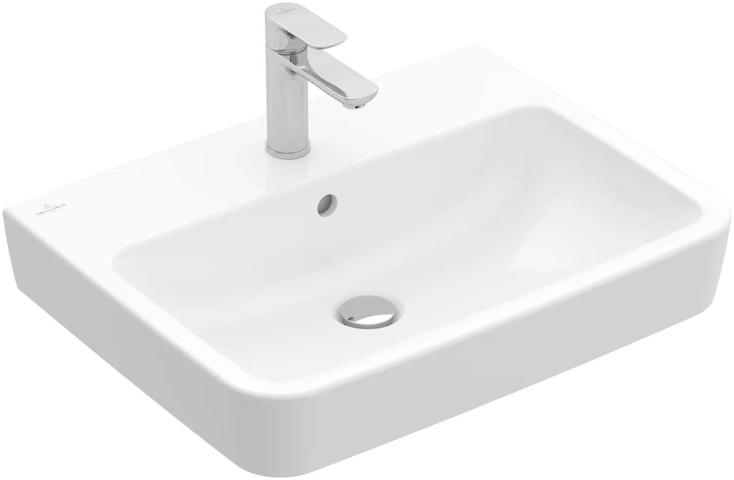 Villeroy & Boch Einbau-/Aufsatz Wandwaschtisch geschliffen „O.novo“ 650 × 460 × 175 mm, für Becken mittig, ohne Hahnlochbohrung in Weiß Alpin Villeroy & Boch Einbau-/Aufsatz Wandwaschtisch geschliffen „O.novo“ 650 × 460 × 175 mm, für Becken mittig, ohne Hahnlochbohrung in Weiß Alpin