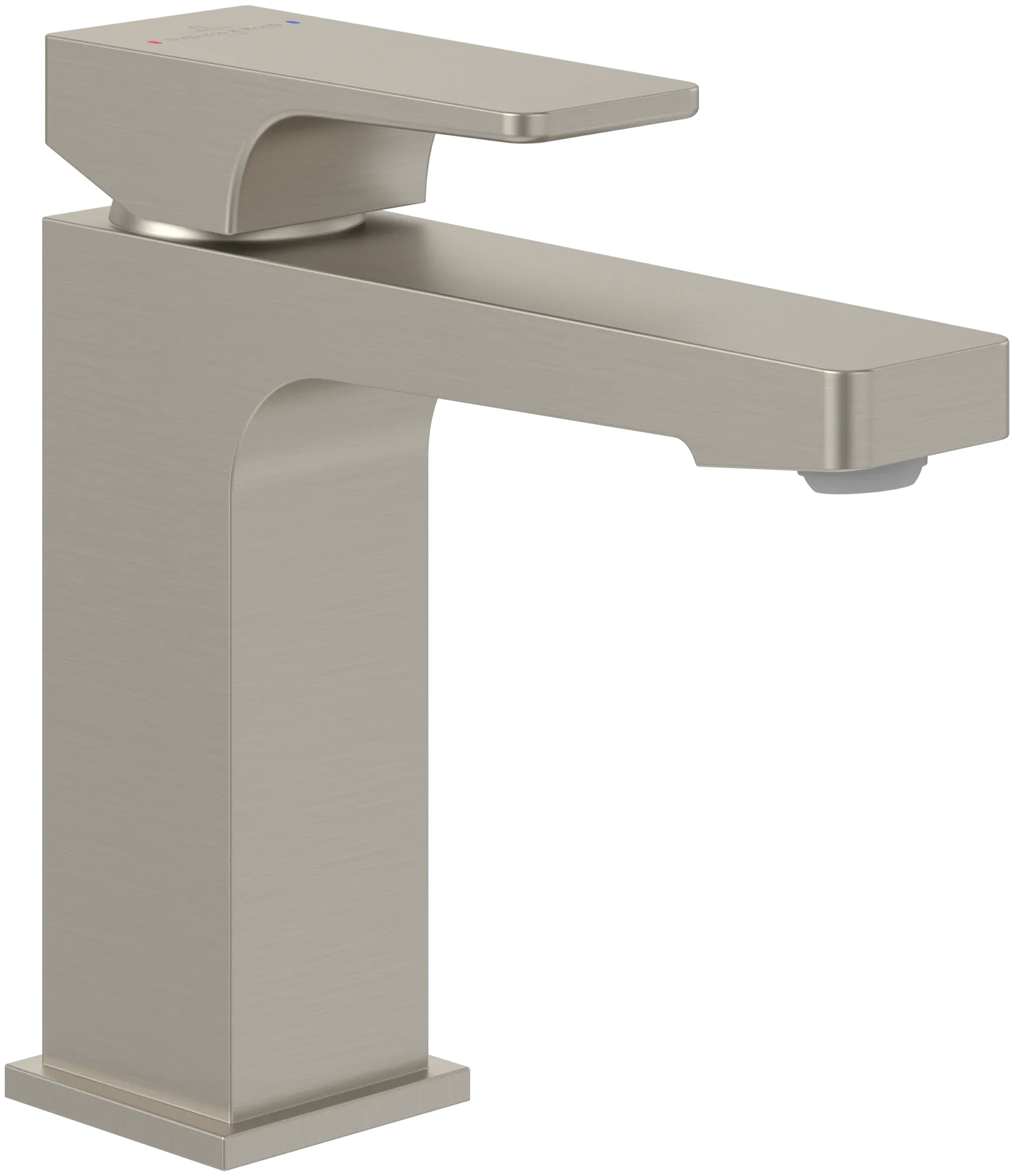 Einhand-Waschtischarmatur „Architectura Square“ 16,5 cm Ausladung 130 mm in Brushed Nickel Matt Einhand-Waschtischarmatur „Architectura Square“ 16,5 cm Ausladung 130 mm in Brushed Nickel Matt
