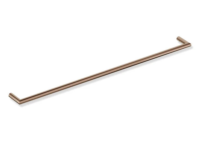 HEWI Badetuchhalter System 162, Edelstahl PVD kupfer gebürstet, Achsmaß 800 mm, Tiefe 75 mm, Durchmesser 18 mm