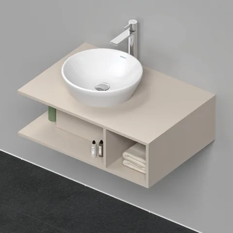 Duravit Waschtischunterschrank wandhängend „D-Neo“ 80 × 26 × 55 cm Taupe Matt