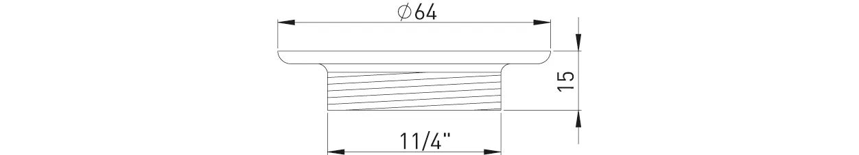 Ventilunterteil 1 1/4″ Edelstahl poliert Ventilunterteil 1 1/4″ Edelstahl poliert