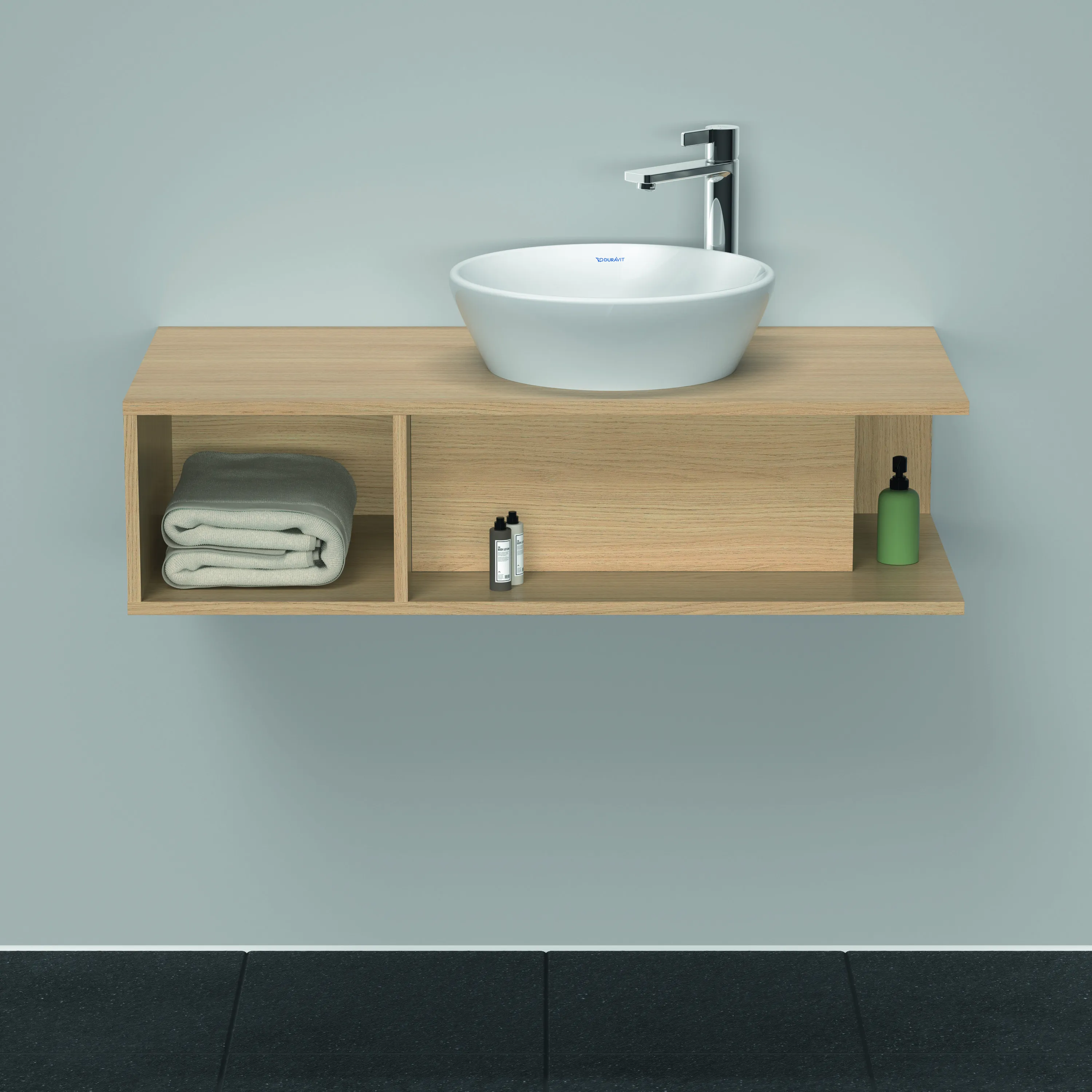 Duravit Waschtischunterschrank wandhängend „D-Neo“ 100 × 26 × 48 cm Eiche Natur