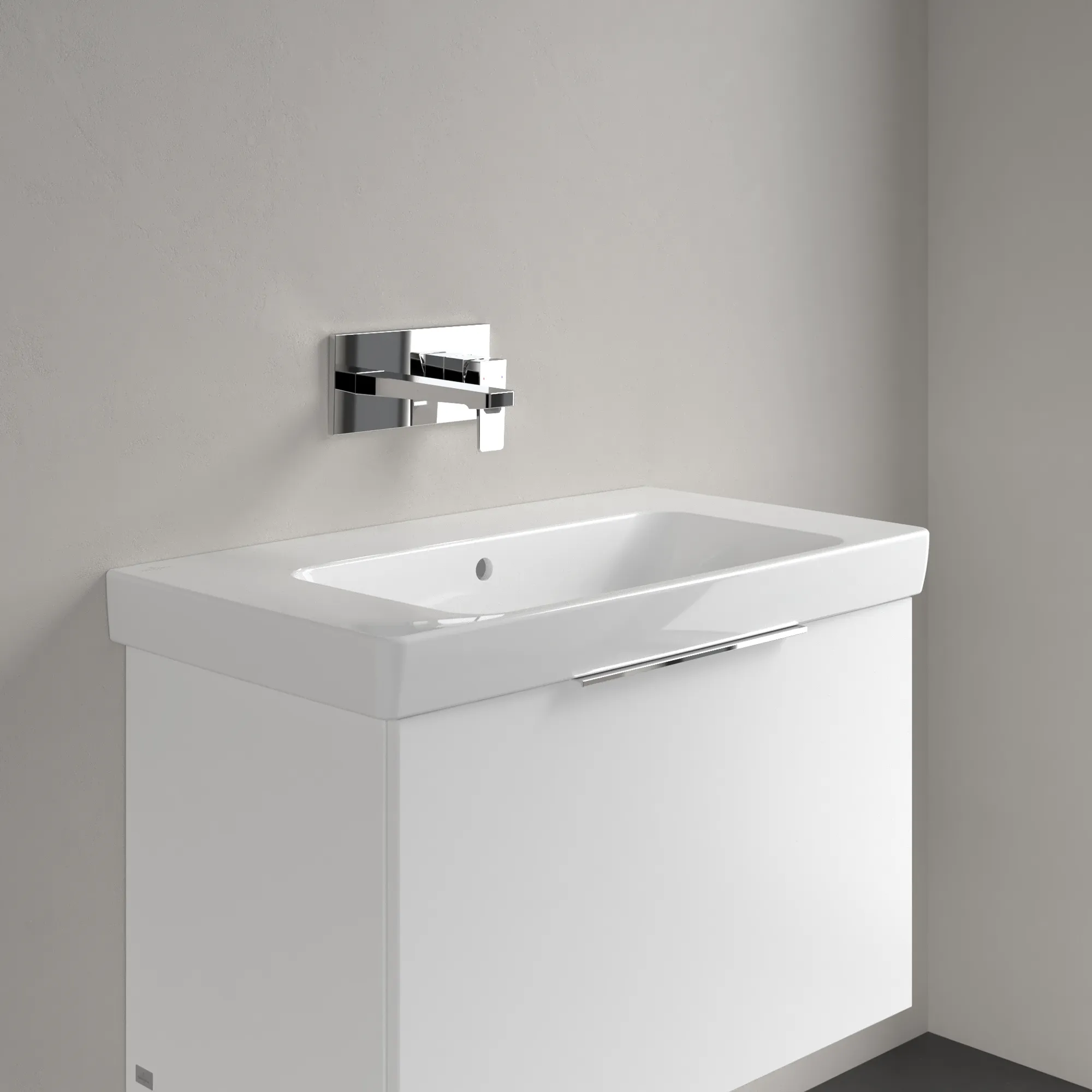 Villeroy & Boch Waschbecken „Architectura“ 800 × 455 × 165 mm, ohne Hahnlochbohrung, für Becken mittig