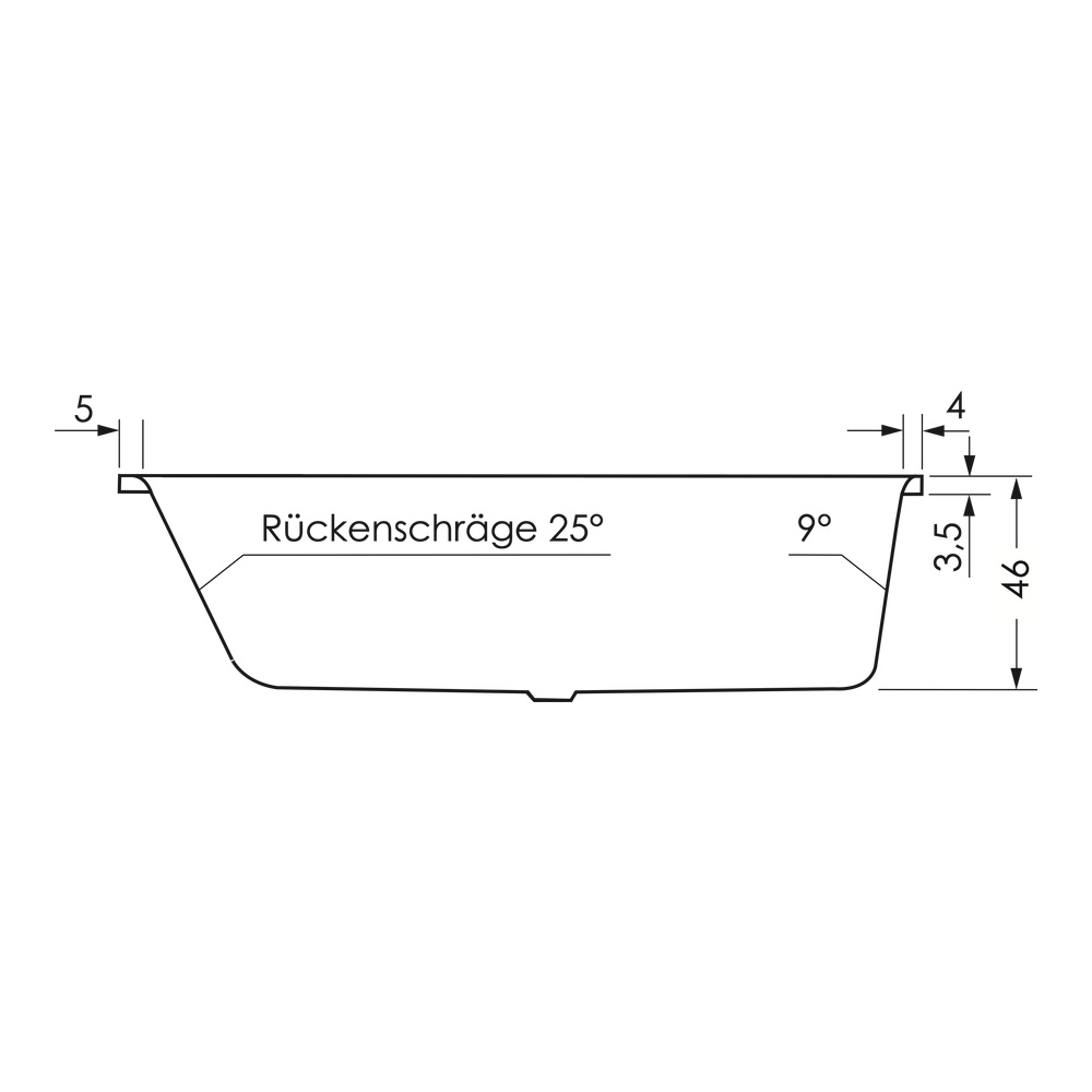 repaBAD Badewanne „Arosa Shower“ rechteck 1700 × 850 mm, Mittelablauf, links in Weiß repaBAD Badewanne „Arosa Shower“ rechteck 1700 × 850 mm, Mittelablauf, links in Weiß