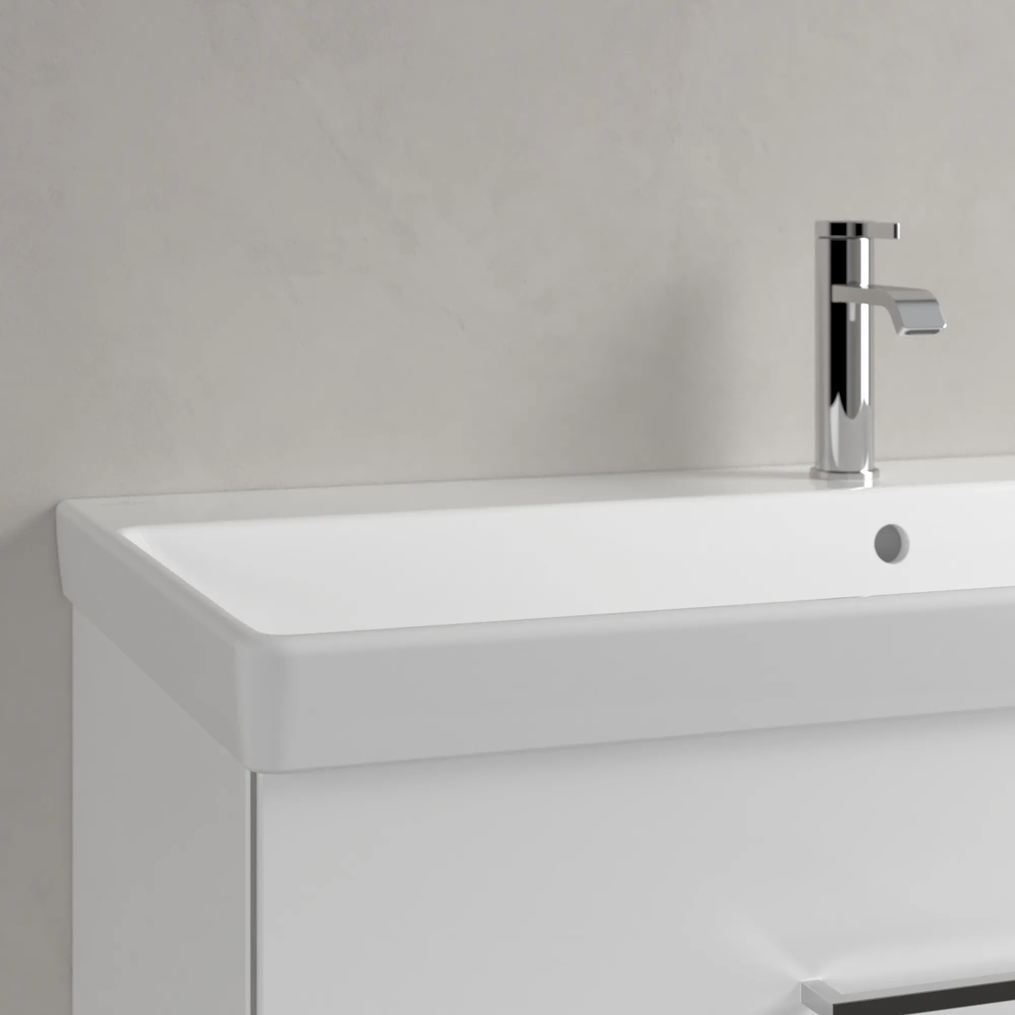 Villeroy & Boch Wandwaschtisch „Avento“ 1000 × 470 × 180 mm, für Becken mittig, Hahnlochposition mittig, mit Hahnlochbohrung in Weiß Alpin Villeroy & Boch Wandwaschtisch „Avento“ 1000 × 470 × 180 mm, für Becken mittig, Hahnlochposition mittig, mit Hahnlochbohrung in Weiß Alpin