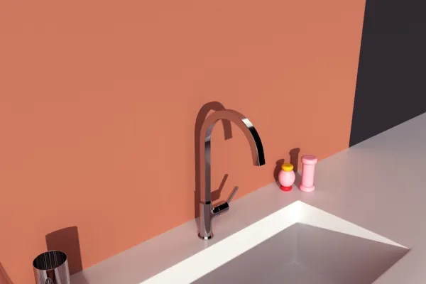 Küchenarmatur Gusto Ausladung 204mm Niederdruck eckiger Auslauf Chrom Küchenarmatur Gusto Ausladung 204mm Niederdruck eckiger Auslauf Chrom