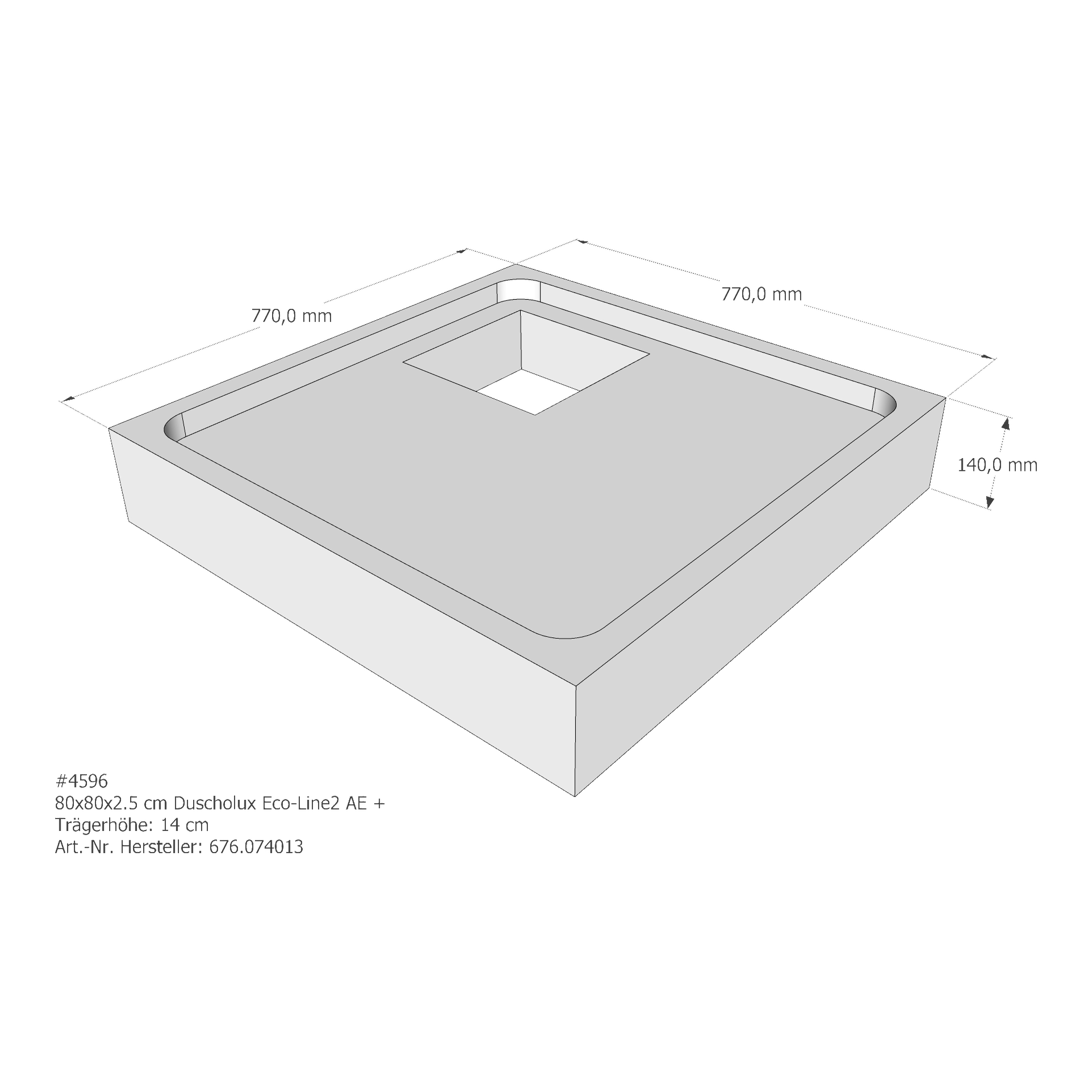 Duschwannenträger für Duscholux Eco-Line2 80 × 80 × 2,5 cm Duschwannenträger für Duscholux Eco-Line2 80 × 80 × 2,5 cm