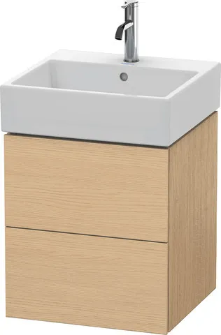 Duravit Waschtischunterschrank wandhängend „L-Cube“ 48,4 × 54,4 × 45,9 cm Eiche Natur