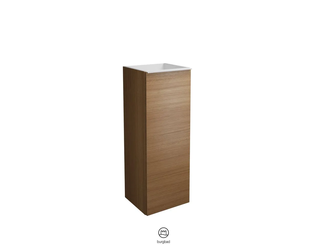 burgbad Hochschrank „Fiumo“ 390 × 960 × 360 mm in Weiß Matt